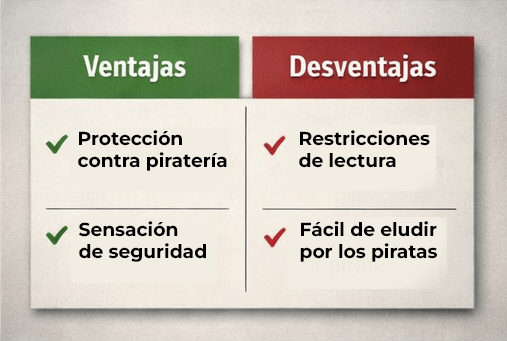 Ventajas y desventajas del DRM en Amazon KDP